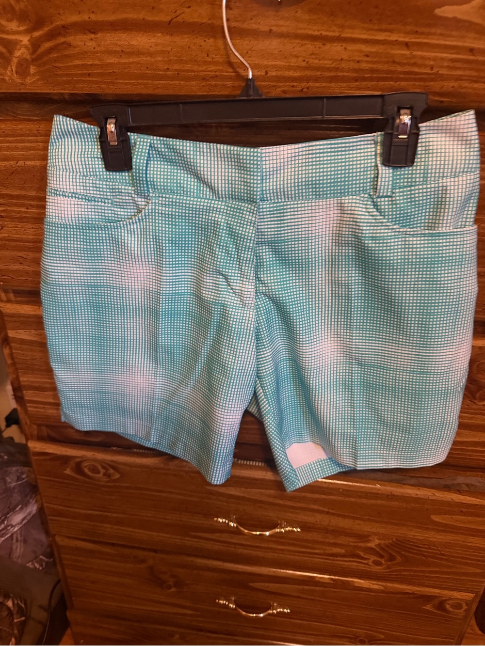 adidas Aqua Blue and white Patterned Athletic Shorts